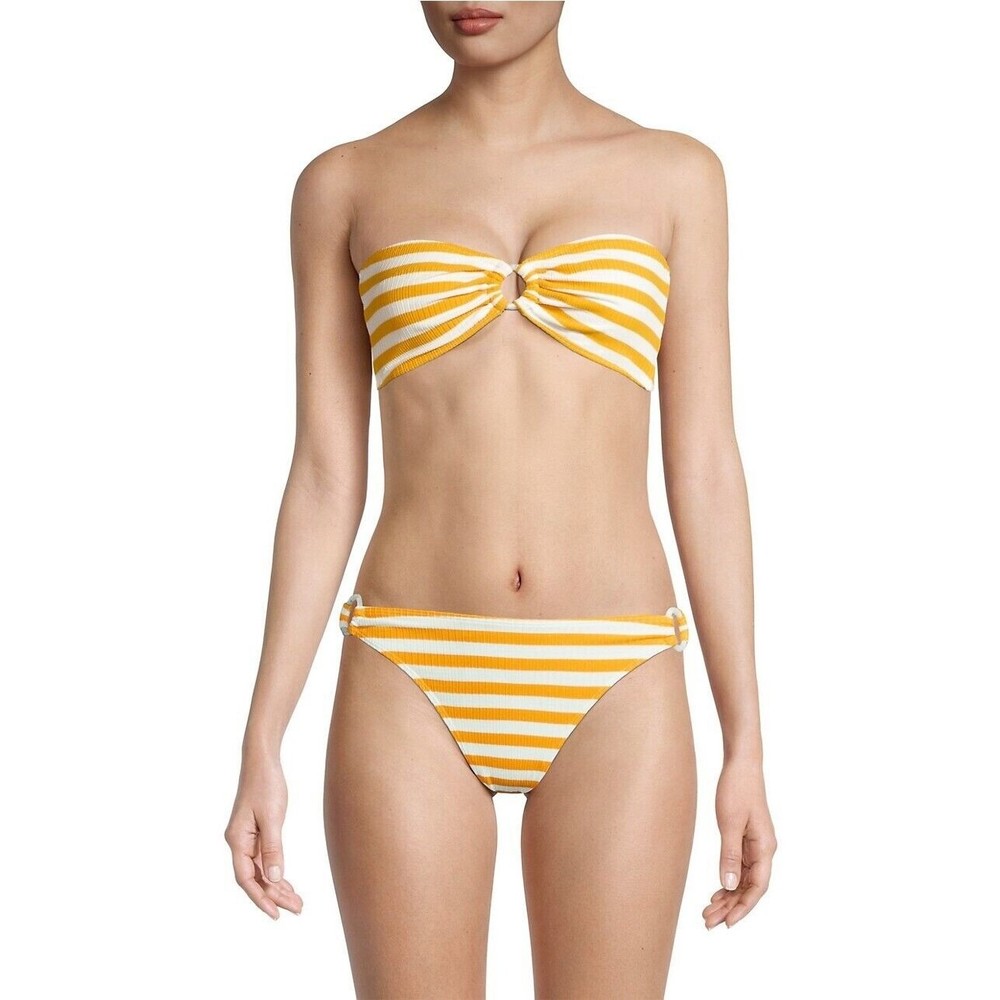 Faithfull the Brand Malady Bandeau Bikini Top size S COLOR Marigold Stripe